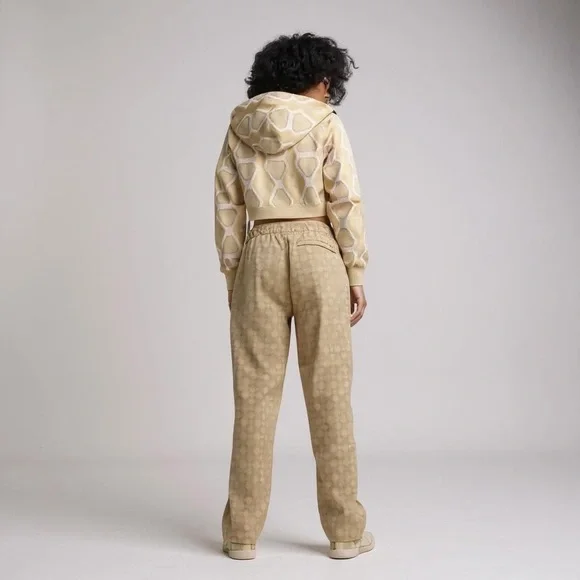 PUMA x Dapper Dan Jacquard Monogram Track Pants Tan Small NWT